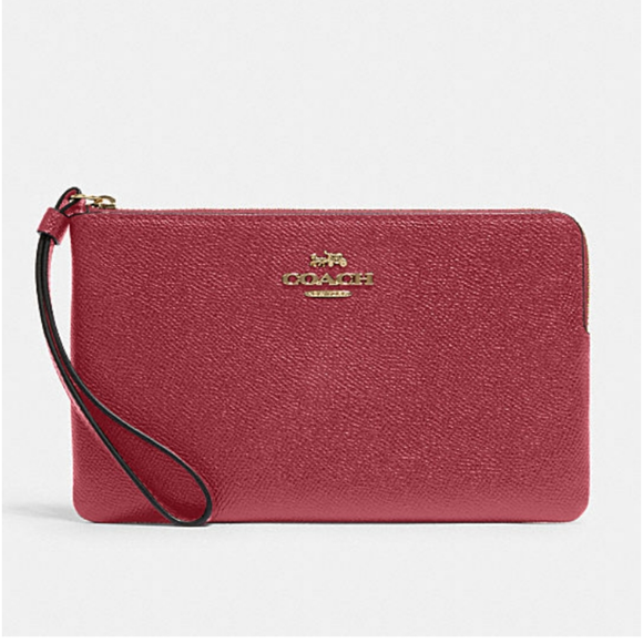 Coach Handbags - Coach Large Corner Zip Wristlet Wallet